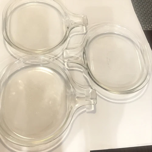 Seven Vintage Pyrex Clear Glass Dish 600-B