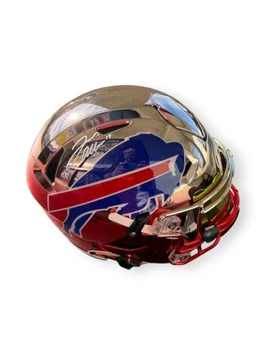 Josh Allen Signed Autographed Chrome Helmet Full Sized Bills BAS WN81627