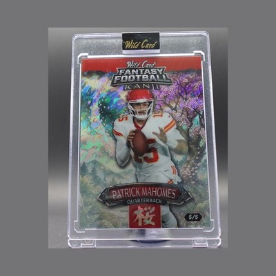 Patrick Mahomes Kanji Cherry Blossom Green 5/5 2026 Wild Card #FMKCGR1-PM