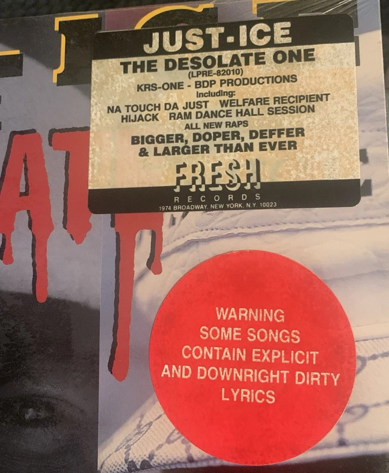 Just-Ice The Desolate One Vinyl RARE 1980s LP NY Rap Hip Hop Hype Sticker NEW*** - Image 4 of 4