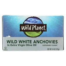 Wild Planet White Anchovies in Extra Virgin Olive Oil, 4.375 Ounce