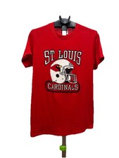 Vintage 80s St Louis Cardinals NFL T-Shirt Adult Medium USA RED