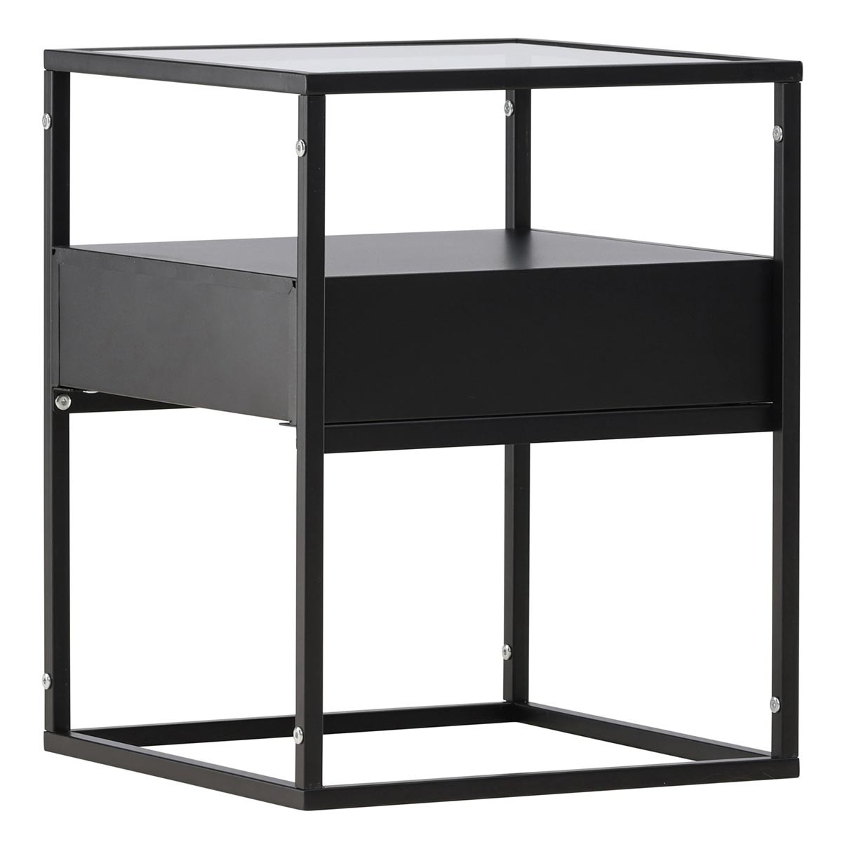 Table d'appoint design Fortaleza noire 51cm pour salon