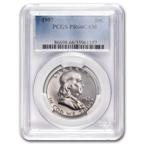 1957 Franklin Half Dollar PF-66 Cameo PCGS