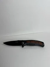 sog folding knife Wooden Metal Handle 