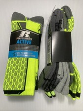 Russell Men's Active Performance Snake Bite Dri-Power 360 Crew Socks, 6 pairs