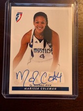 2009 Rittenhouse WNBA Marissa Coleman Limited edition Auto RC Mystics