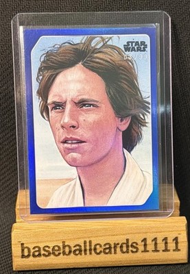 Luke Skywalker Blue #/99 2023 Topps Star Wars Galaxy Celebration SSP NS3