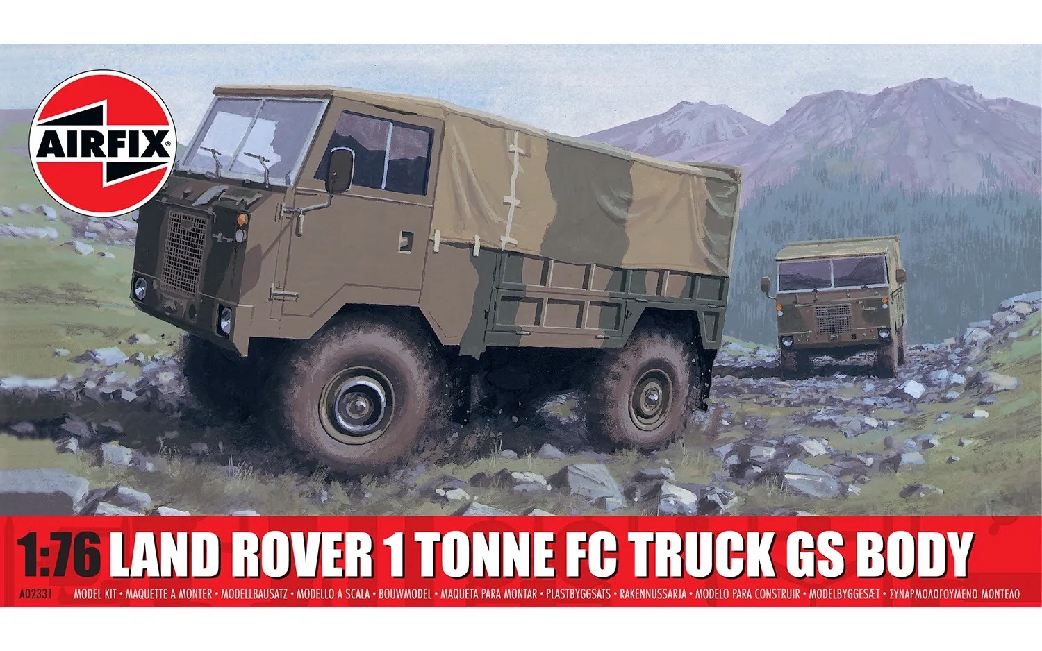 Airfix A02331 Land Rover 1 Tonne FC Truck G.S. Body 1/76 Scale Plastic Model Kit