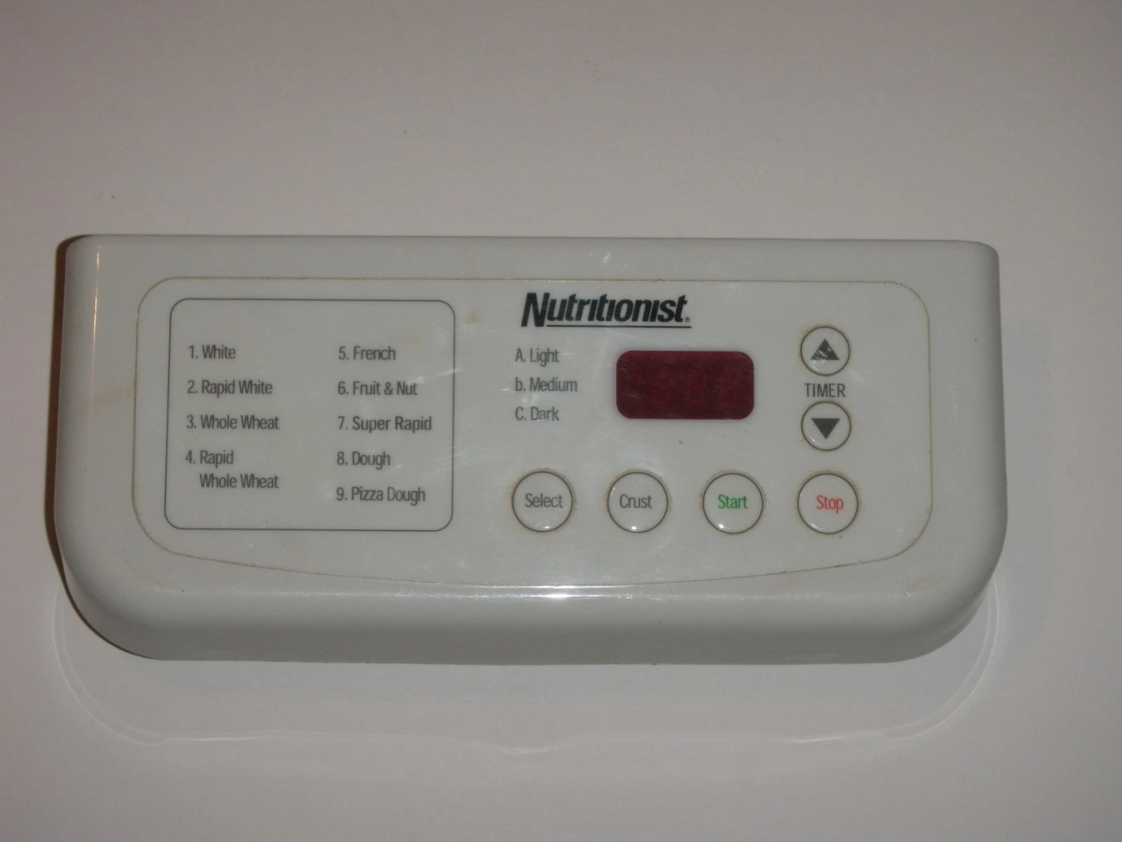 Control Panel with PCB for Salton Nutritionist Bread Maker Model NTR-440SPR only