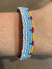 Ubuntu Life Colorful Seed Beads Leather Bracelet Adjustable Made By Moms Kenya