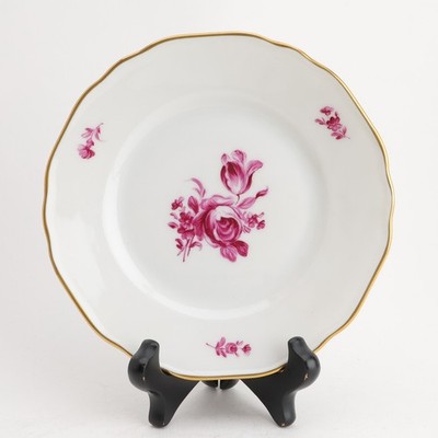 Maria Theresia Dark Pink Rose 62/5845 by Augarten Vienna Wien Bread Plate(s)