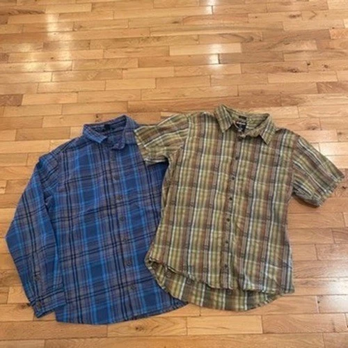 Sherpa Adventure Gear Men Plaid Shirts Lot of 2 UPF 50+ Large sothwest
