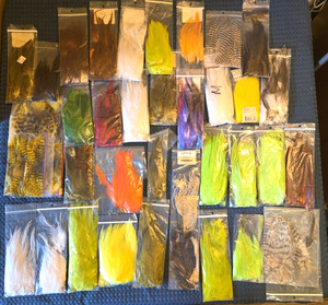 Premium Fly Tying-Jig Making Feather Lot-Wapsi Strung Hackle-Marabou-Ostrich