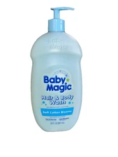 Vtg Rare NOS Baby Magic hair & body wash Soft Cotton Blooms Lg  30Fl Oz Pump New