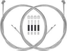 4PCS Premium Bike Brake Cable Set,Universal as the picture shows, Silver 