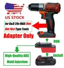 1 fits Milwaukee M18 Battery To for Black & Decker 20v MAX Platform Tool Adapter