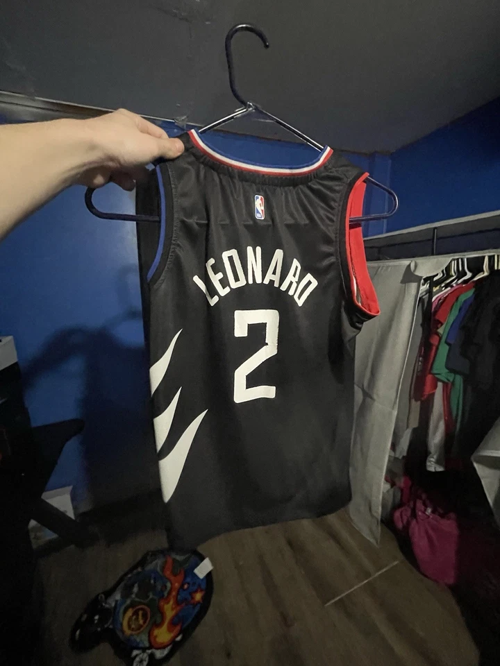 This is a black Jordan Brand Los Angeles Clippers Jersey Kawhi Leonard - Image 2 of 3