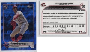 2022 Topps Chrome Sapphire Edition Hunter Greene #549 Rookie RC