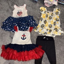 Baby Girl Dresses And Pants Size 6-9 Months, 9 Months 4th Of July Red White Blue