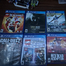 PlayStation PS4 Video Game Lot w/ Cases: Call of Duty, LEGO Harry Potter, Madden