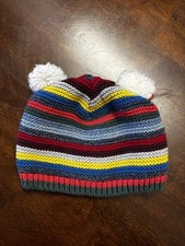 Baby Gap Boys Multicolor Knit Winter Hat Sz 6-12 Months Ears Beanie