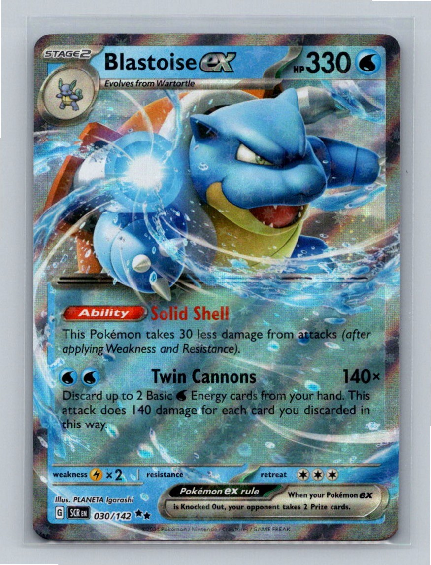 Blastoise ex Double Rare SV07: Stellar Crown 030/142 NM