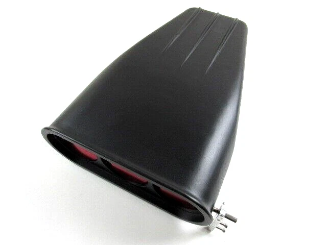 Ребристый алюминиевый капот с двойным карбюратором Street Rod черный E40012BK - Изображение 2 из 4