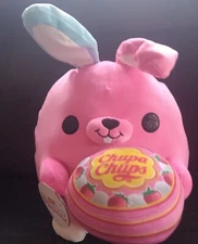 NWT Zuru Snackles PINK BUNNY Super Sized Plush CHUPA CHUPS Soft 14" Squish NICE!