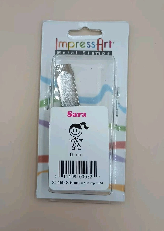 Sello de diseño de metal Sara ImpressArt punzón de acero 6 mm para hacer joyas Foto 2 de 3