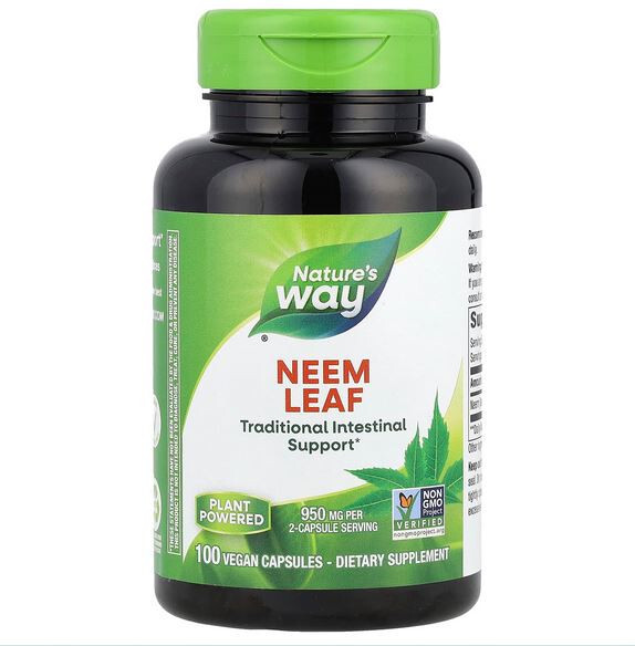 Nature's Way Neem Leaf 950Mg, 100 Vegan Capsules - Image 2