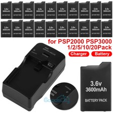 Lot Rechargeable Replacement Battery for PSP Slim 2001 2006 3000 3001 Charger