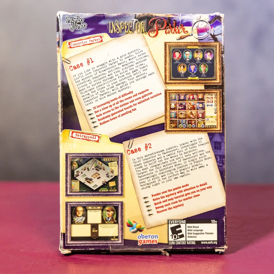 Inspector Parker 2-Game Bonus Pack PC CD-ROM Complete - Open Box, sealed disc - Image 2 of 2