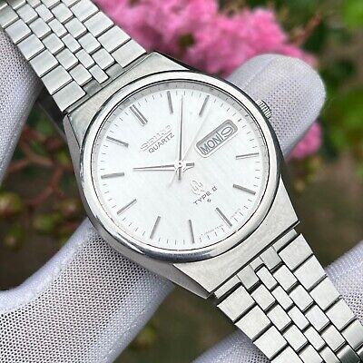 Vintage Seiko Type II Shiny Silver Dial Japan Made Men's Vintage Seiko Type II Shiny Silver Dial Japan Made Men's
