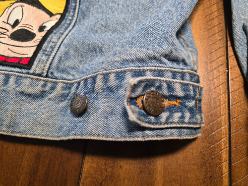 Vintage 90’s Looney Tunes Denim Jacket Warner Bros Men’s Large 1995 - Picture 6 of 14