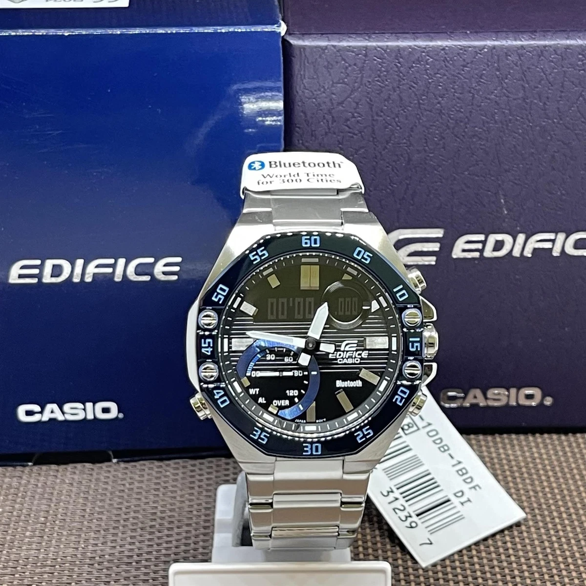 Casio Edifice ECB 10DB 1B Smartphone Link Bluetooth Chronograph