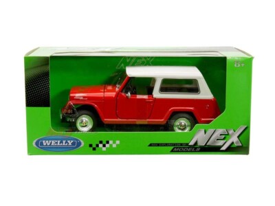 1967 Jeep Jeepster Commando Station Wagon   Red 1:24 Scale Car - Welly 24117RD