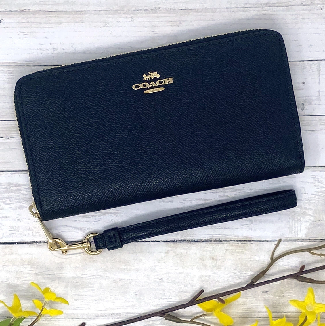 Coach Long Zip Around Leather Wallet in Multiple Colors C3441