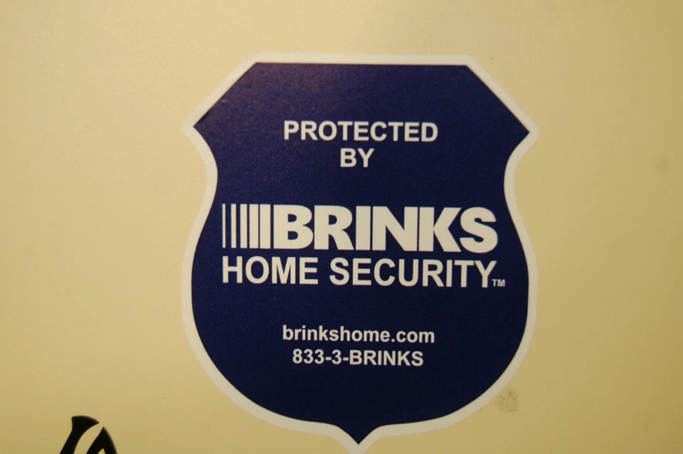FREE SHIPING 6 Brinks NEW LOGO Home Alarm SECURITY WINDOW DOOR STICKER + BONUS - Изображение 2 из 4
