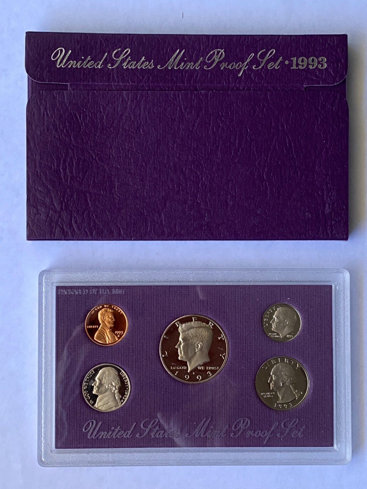 1992 Or 1994 United States Mint Premier Silver Proof Set In Original Black Box - Foto 9