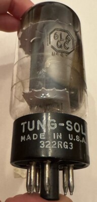 NOS 6L6GC TUNGSOL RARE triple O Getter Black Plate power Audio Tube Early 60s