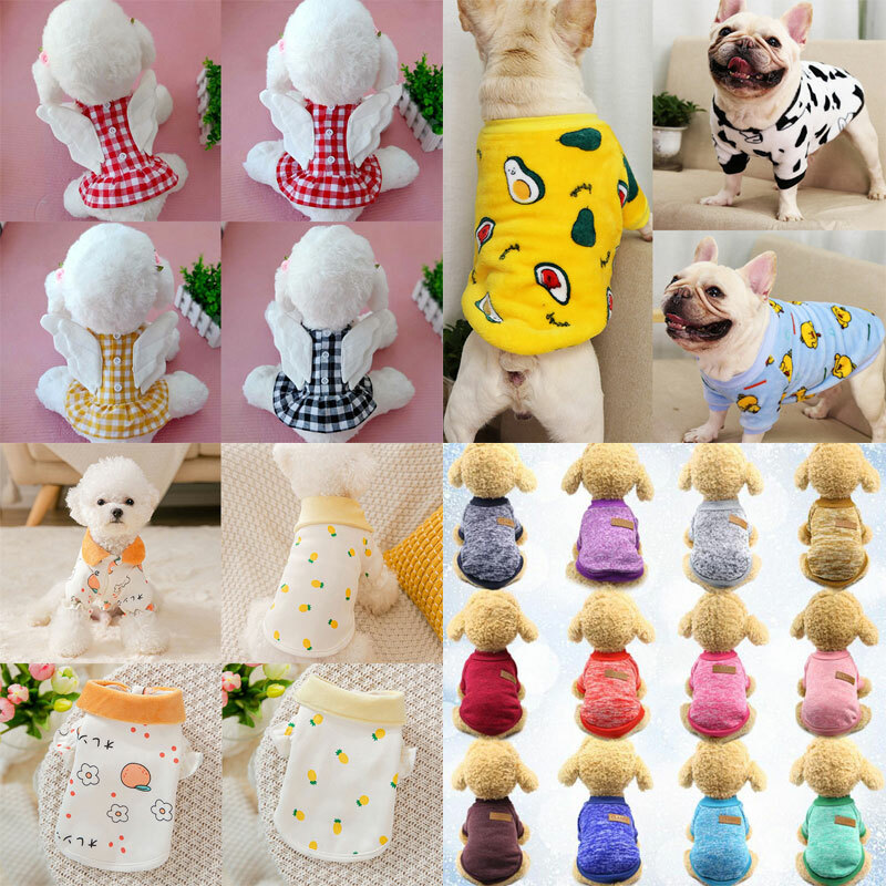 Mascota Perro Gato Ropa Falda Vestido Cachorro Camiseta Suéter Abrigo Pequeño "