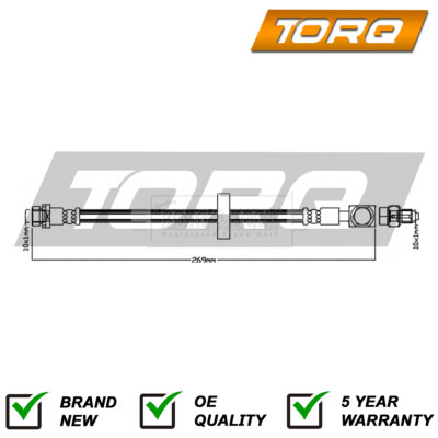 Brake Hose Rear Outer Torq Fits Ford Transit 2013- 2.0 D 2.2 dCi #2 ...
