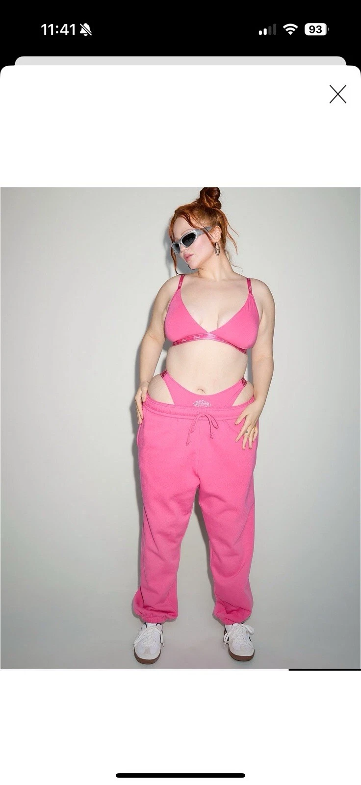 UNDERCOVER Victoria’s Secret Rosa 3pz Y2K Crown Bling pantaloni della tuta felpa con cappuccio full zip camicia L