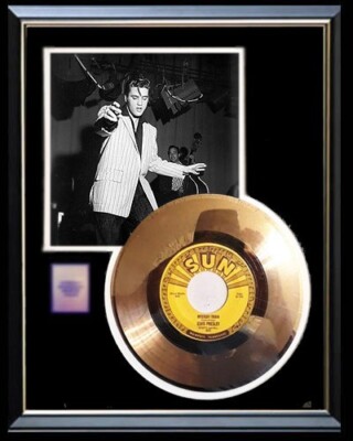 ELVIS PRESLEY MYSTERY TRAIN 45 RPM GOLD RECORD NON RIAA AWARD RARE SUN ...