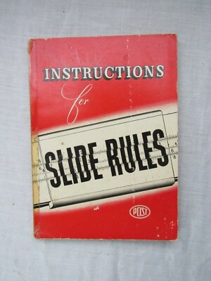Post InstructIons For Slide Rules booklet Ross R. Middlemiss 1945 Trig Manheim