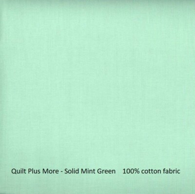 Solid Mint Green 100% Cotton Fabric BTY