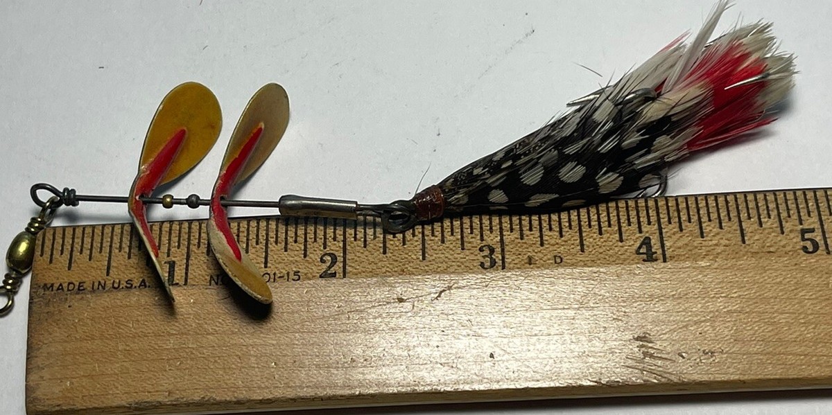 VINTAGE Pflueger 3 Hook Feather Tandem Spinner Nice | eBay VINTAGE Pflueger 3 Hook Feather Tandem Spinner Nice | eBay