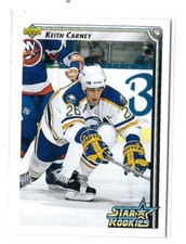 1992-93 Upper Deck Star Rookies Keith Carney - Sabres