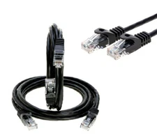 CAT6 Ethernet Patch Cord RJ45 LAN Network Cable Black 1.5FT- 20FT Multi-Pack LOT